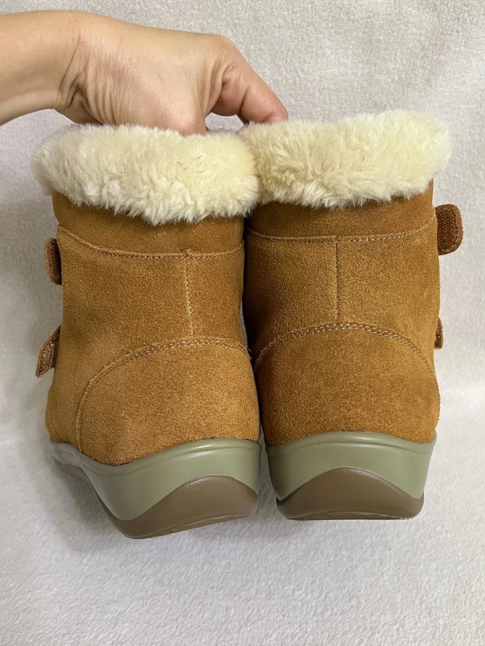 Orthofeet Florence Ankle Boots Women’s 9.5 Brown Suede Sherpa Comfort Boots